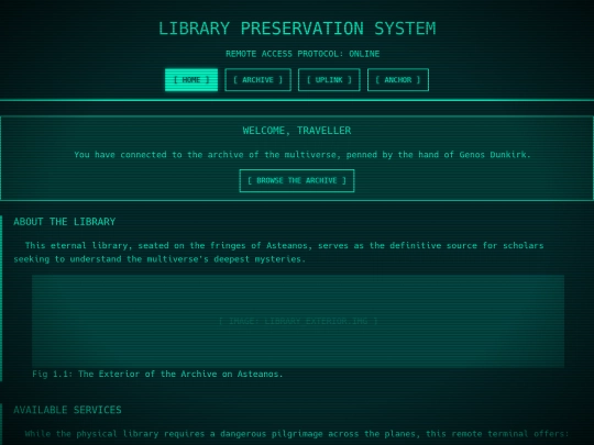 library/home screenshot