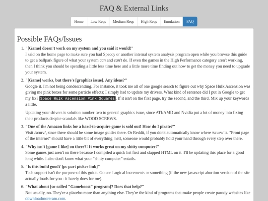 faqlinks screenshot