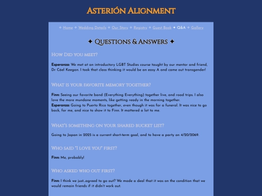 questions screenshot