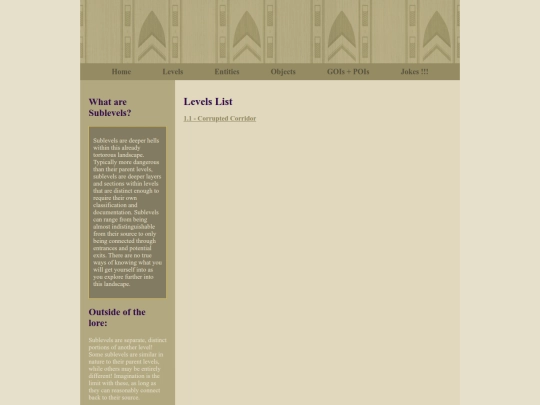 Levels/sublevels screenshot