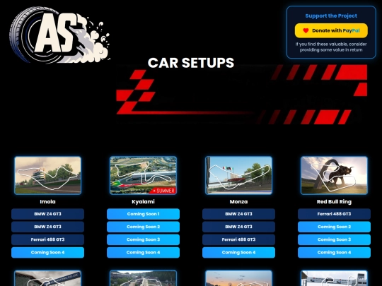 track_setups screenshot