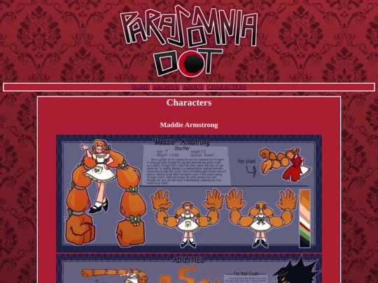 Parasomnia OCT/characters screenshot