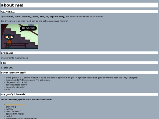 aboutme screenshot