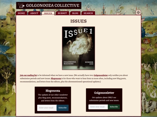 pages/issues screenshot
