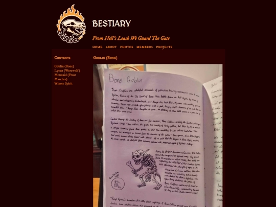 projects/bestiary screenshot