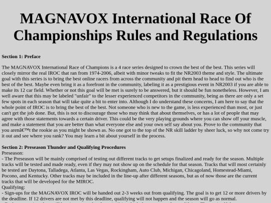 rules screenshot