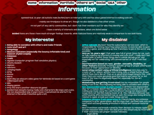 info screenshot
