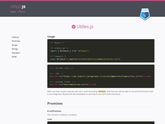 utilesJS screenshot