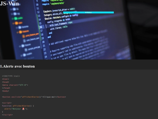 Win JS/Exemple screenshot