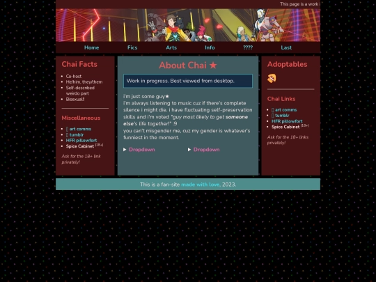 about/chaiguy screenshot