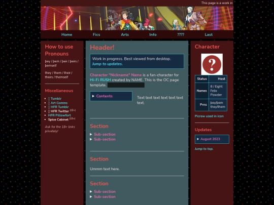 about/eight screenshot