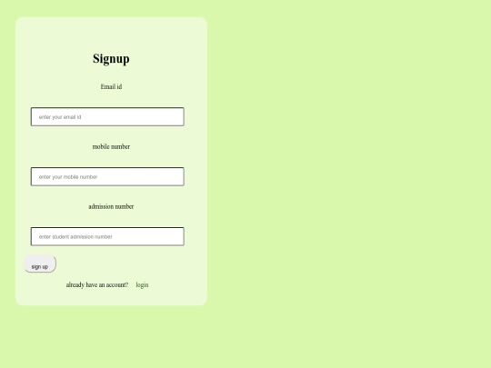 signup screenshot