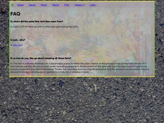 FAQ screenshot