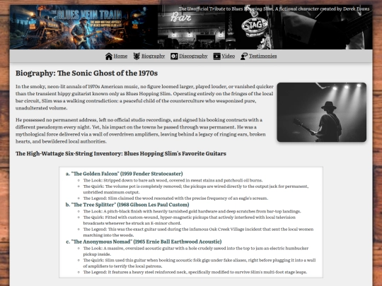 html/biography screenshot