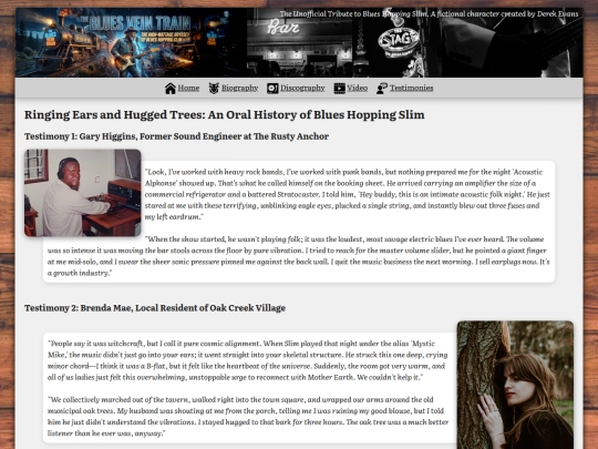 html/testimonies screenshot