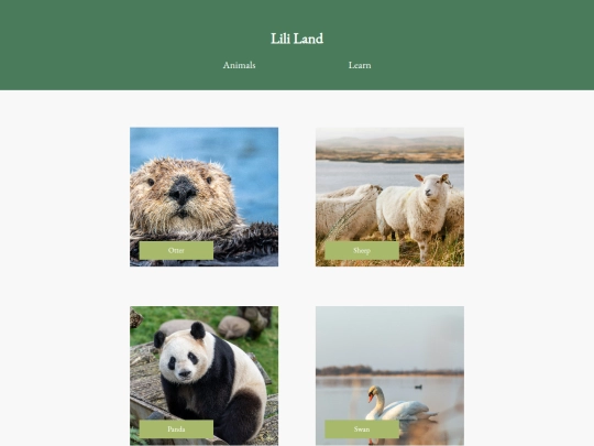 AnimalWebsite screenshot
