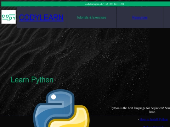 tutorials_exercises screenshot