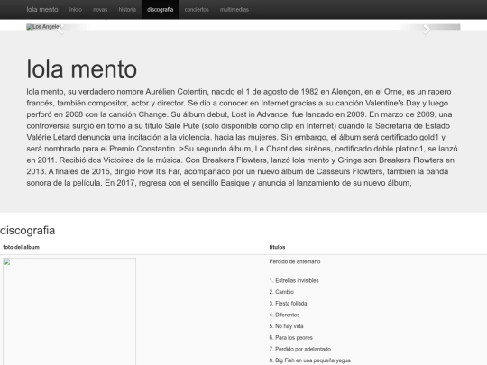 lolamento/discografia screenshot