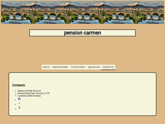 pensioncarmen/contacto screenshot