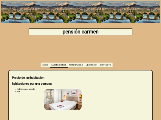 pensioncarmen/habitaciones screenshot
