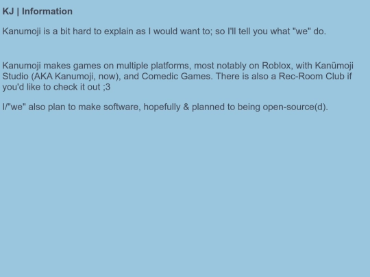 info screenshot
