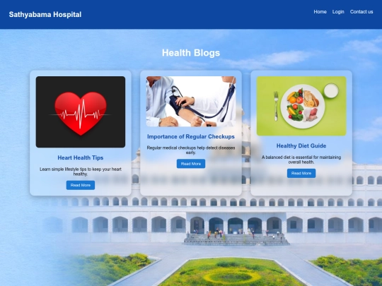 hospital/blog screenshot