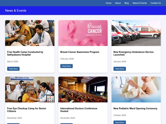 hospital/news screenshot
