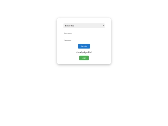 hospital/signup screenshot