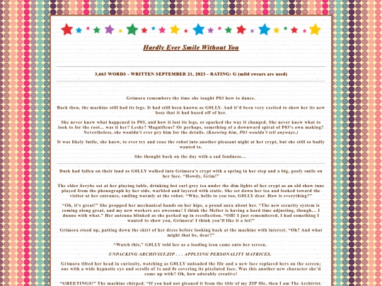 blog/writing/hardlyeversmile screenshot