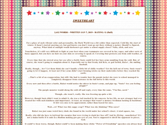 blog/writing/sweetheart screenshot