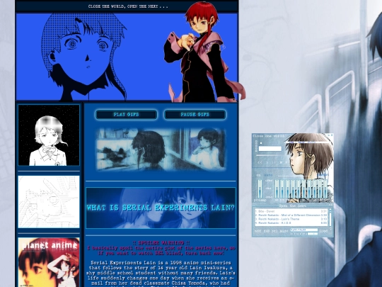 extras/eshrines/serialexperimentslain screenshot