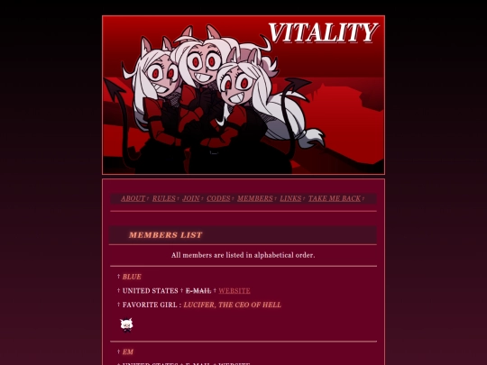 fanlisting/helltaker/members screenshot