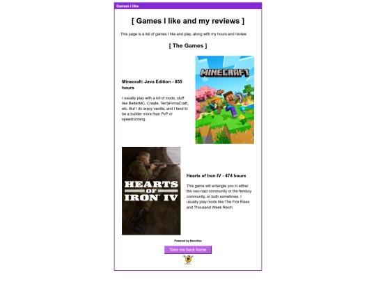 games screenshot