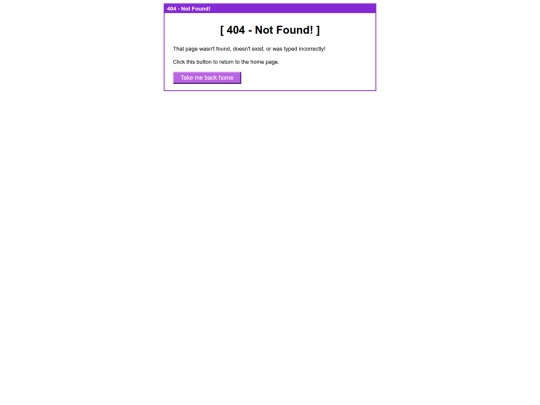 not_found screenshot
