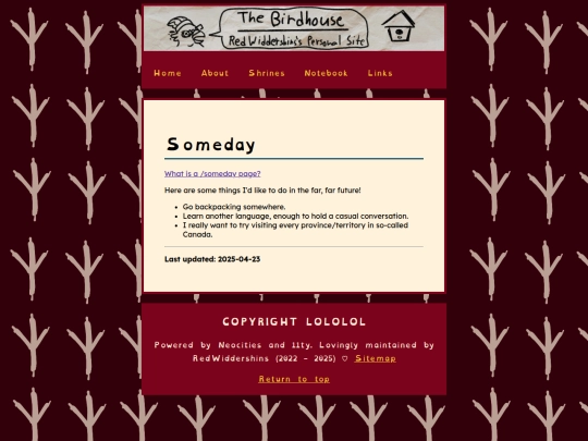 about/someday screenshot
