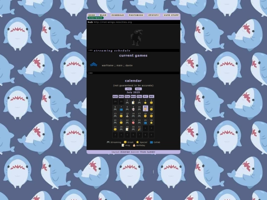 schedule screenshot