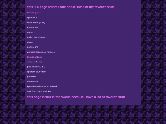 favorites screenshot