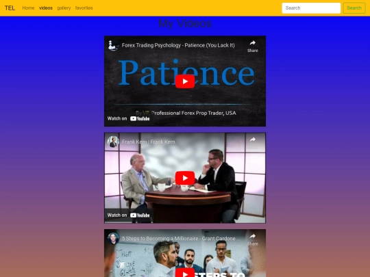 videos screenshot