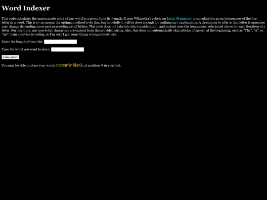 wordIndexer screenshot