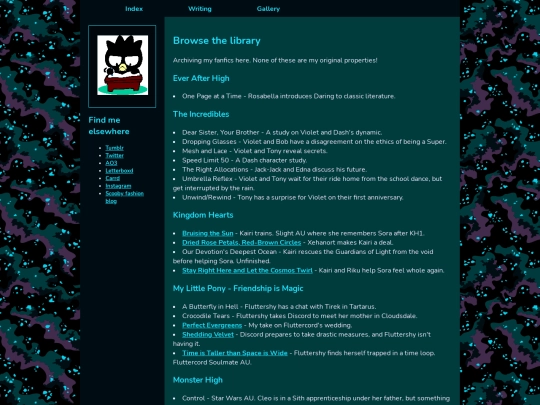 writing screenshot