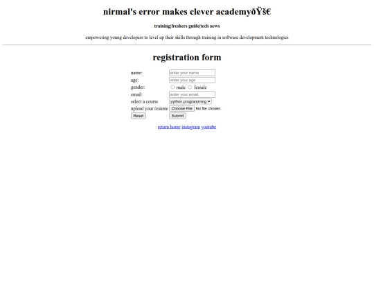 nirmalhtml/fregister screenshot