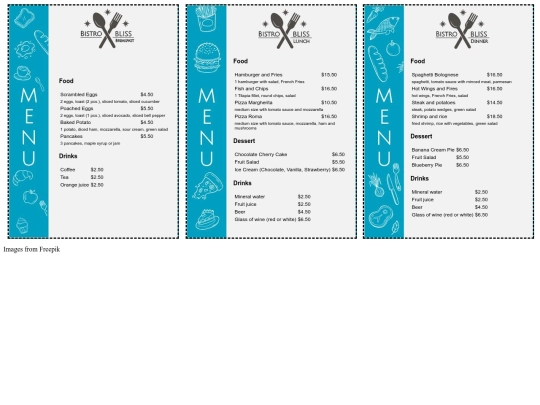 Restaurant_menu screenshot
