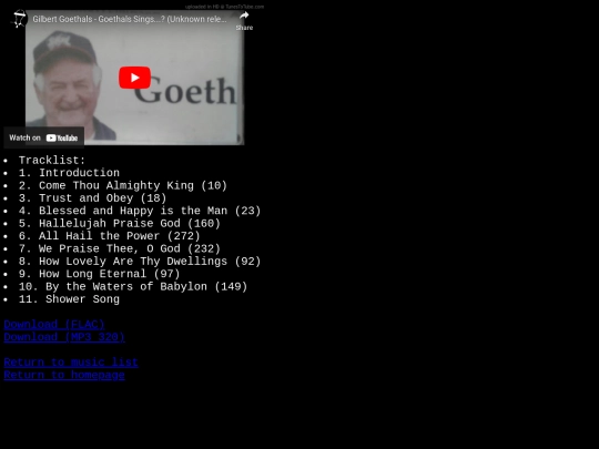 music/goethalssings screenshot