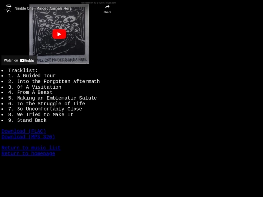 music/mindedanimalshere screenshot