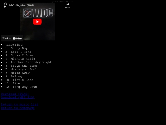 music/negatives screenshot