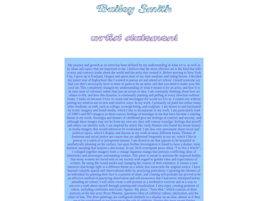 artiststatement screenshot