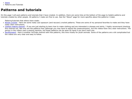 patternstutorials screenshot