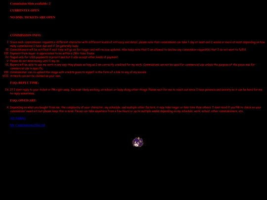 commissioninfo screenshot
