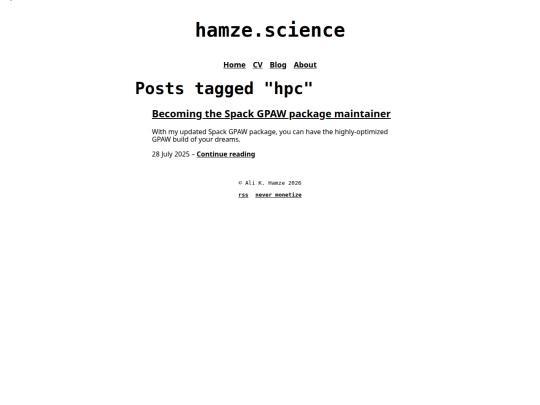 tag/hpc screenshot