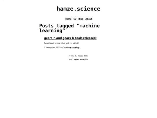 tag/machine-learning screenshot